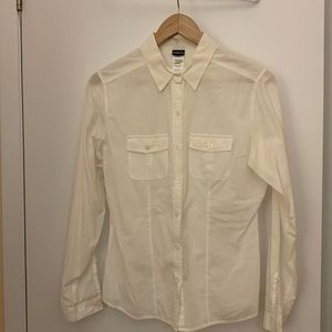 White, light-weight safari shirt, Patagonia, size 8
